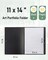 11x14" Art Portfolio Folder, 30 Pockets Display 60 Pages Art Painting Portfolio Binder with Clear Plastic Sleeves, Presentation Storage Book for Kids & Artists Artwork Drawing - (Black)